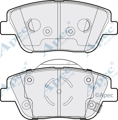 APEC BRAKING Комплект тормозных колодок, дисковый тормоз PAD1755